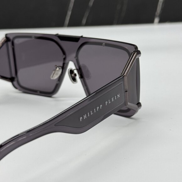 NEW SPP096M 0I86 PHILIPP PLEIN REVOLUTION BLACK UNISEX SUNGLASSES main image 11